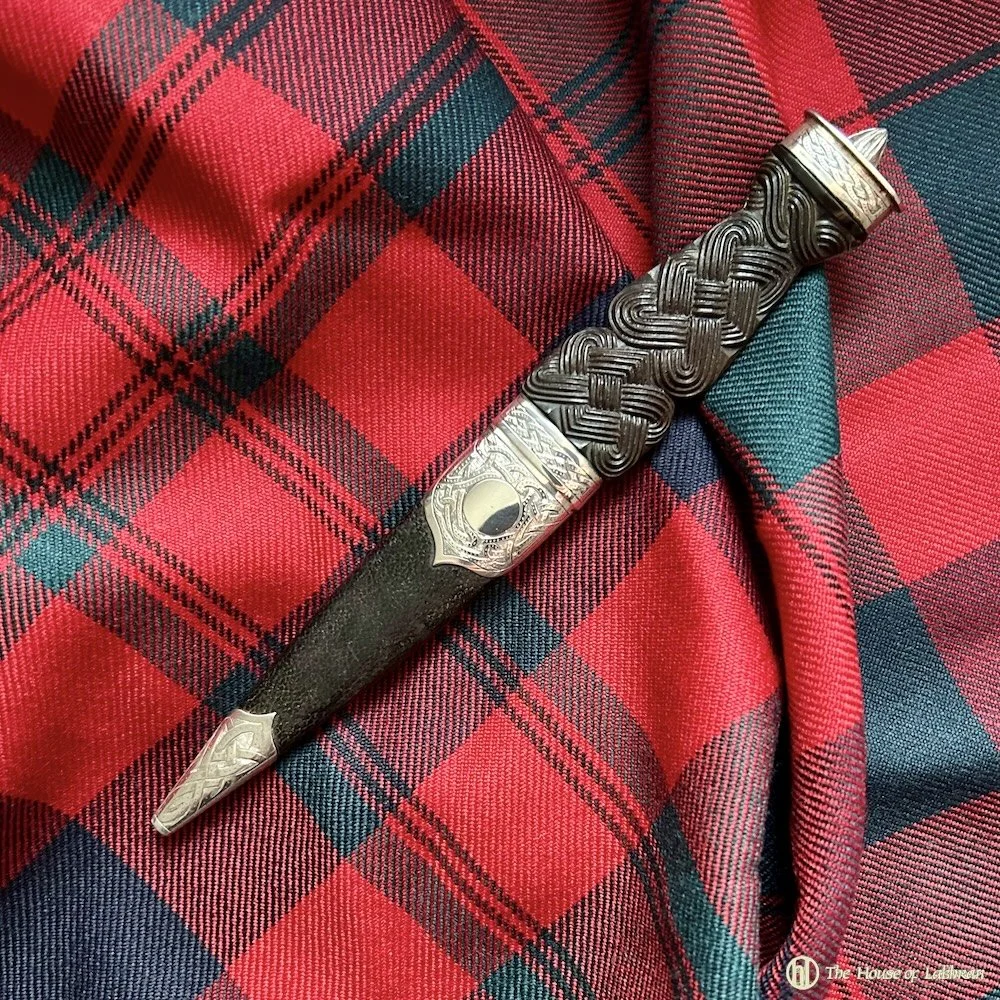 Vintage 1965 Celtic Knot Silver Sgian Dubh - Scottish Style